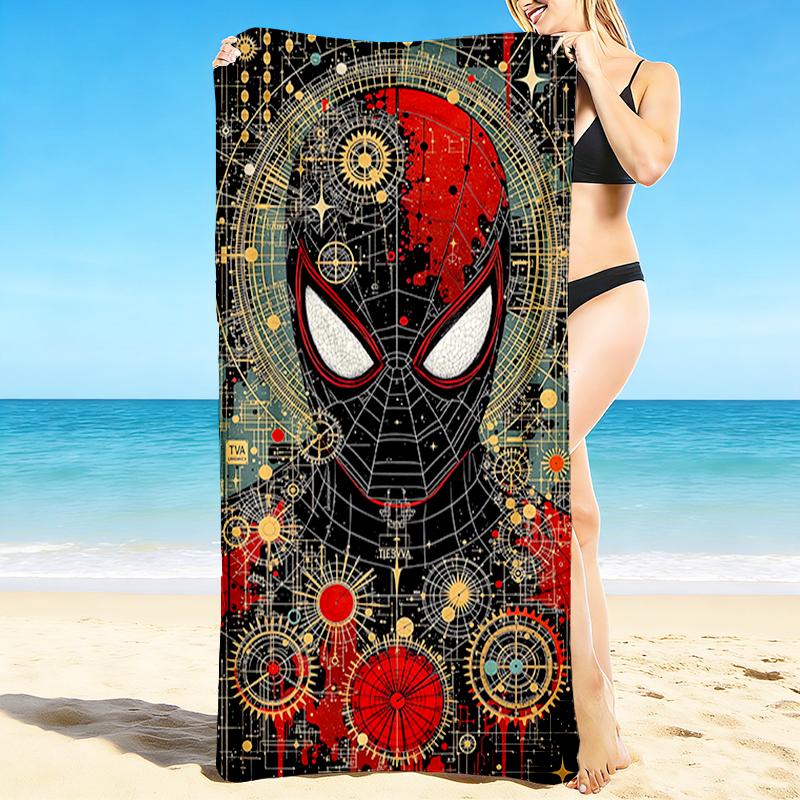 1Pc Spiderman Mechanical Webbing Beach Towel, Quick Dry, Multi-Use for Beach Pool Gym Yoga Home Travel, Christmas, Halloween, Xmas Gift M929435
