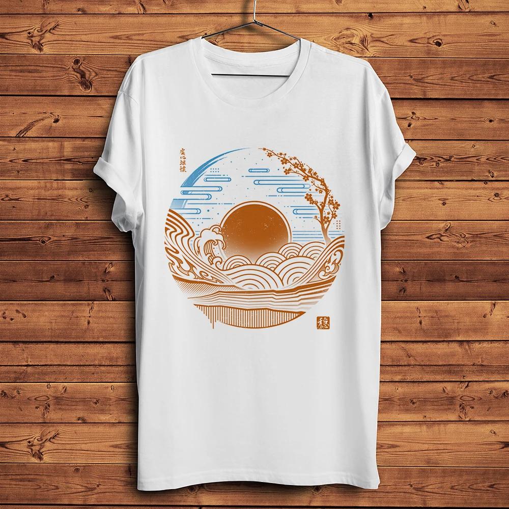 Chinese Style Auspicious Clouds Ripple Chillout TshirtUnisex White Casual Short Sleeve T ShirtUnisex Vintage Streetwear Tee S