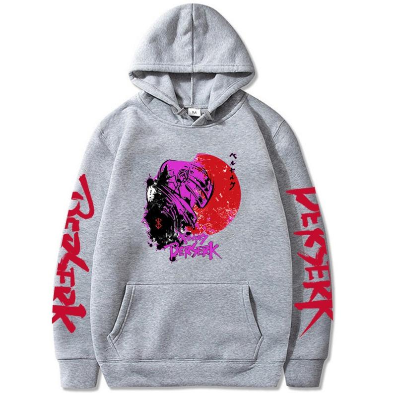 

Берсерк Японская Анимация Толстовки Женские Мужские С Длинным Рукавом Толстовки с Капюшоном Унисекс Повседневная Мода Пуловер Одежда 3XL
