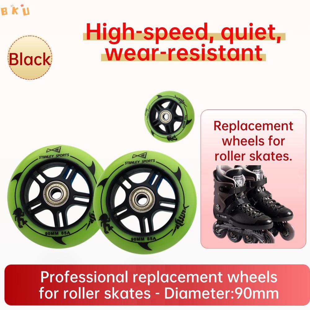 90mm (3.5") Replacement Wheels: High Elastic, Quiet, Wear-Resistant – For Skates, Luggage, Kids' Scooters