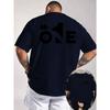 European Size Mr. ONE Double-Sided Print Men's T-Shirt, Trendy and Unique Design, Versatile Loose-Fit Top for Fashion Enthusiasts