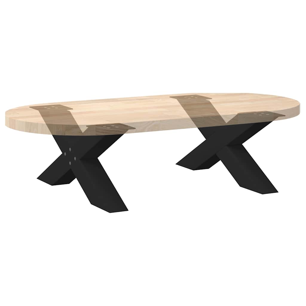 Vidaxl Nogi Do Stolika Kawowego, 2 Szt., Czarne, 70X(30-31) Cm, Stal