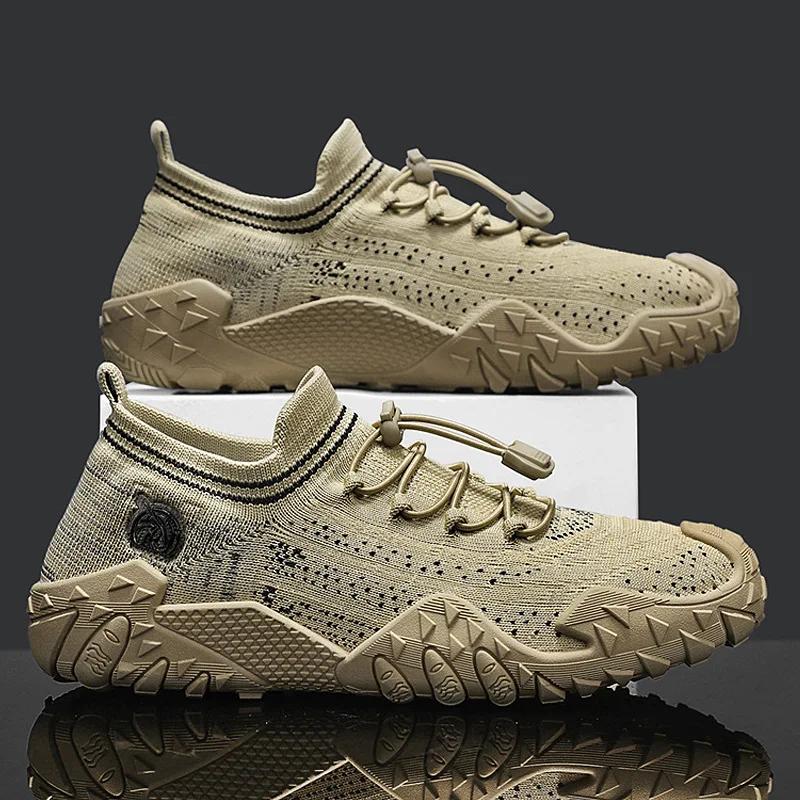 

New Men Knit Casual Sock Shoes Breathable Flat Sport Shoes Young Man Slip-on Loafers 39 хаки