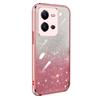 KEYSION Luksusowe etui na telefon z brokatem i powłoką galwaniczną dla VIVO V25 5G V25e Przezroczysty miękki TPU Odporny na wstrząsy tylny pokrowiec dla VIVO V25e V25 5G