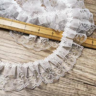 Water-Soluble Pleated Lace DIY Lolita Collar and Cuff Trim Craft Accessory