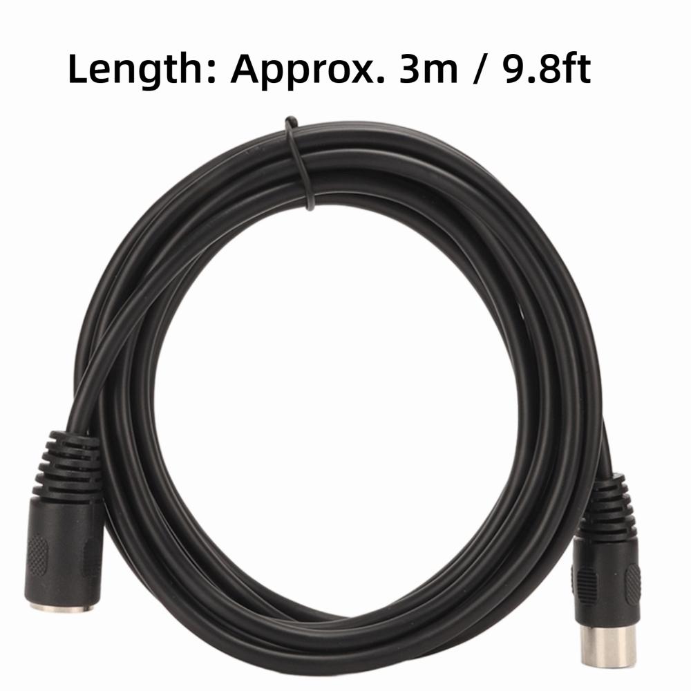 3m/9.8ft 4 Pin DIN Connector Cable Extension Power Cord for Car AV Equipment
