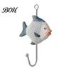Wall Hooks for Clothes Wooden Hook, Mediterranean Style Decorative Coat Sturdy Hook Durable Hanger Home Decor Keys Umbrellas Scarves