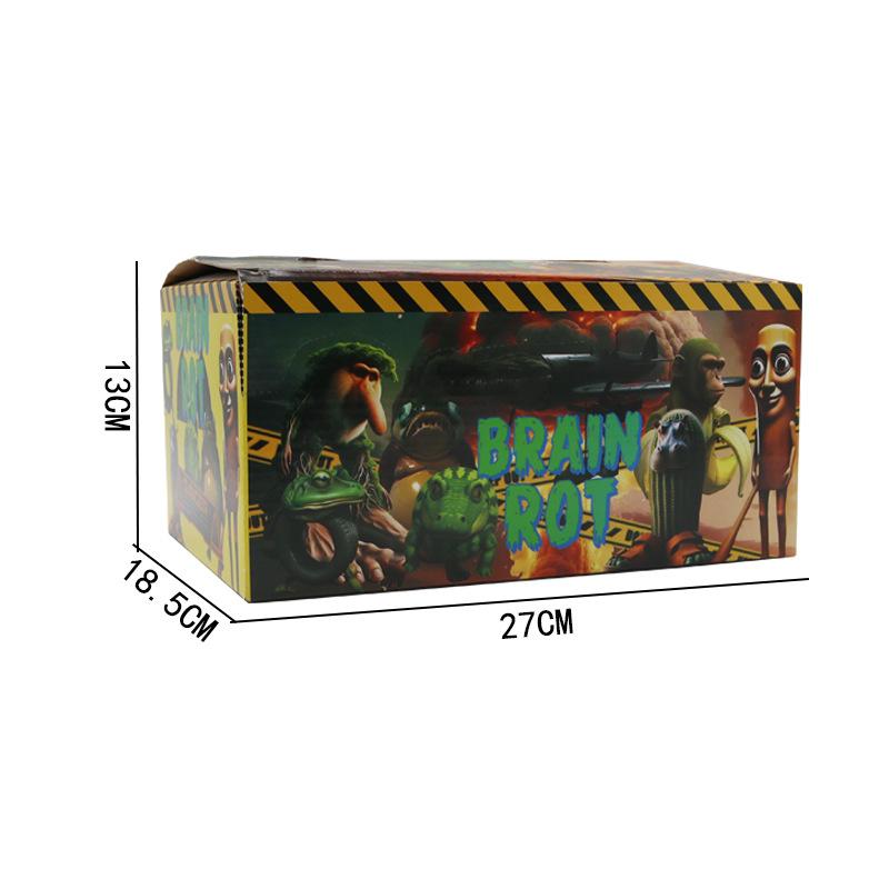 24Pcs Brainrottung Tung Sahur Jewelry Blind Bag Characters Funny Meme Pvc Toy Model Blind Box Home Decoration Children'S Gifts
