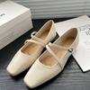 Single Shoe Women's 2025 New Super Foreign Comfortable and Versatile with Skirt One Pedal Soft Sole Square Head Mary Jane Women's Shoes