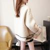 Lamb wool coat women's long-sleeved loose autumn and winter with thickened fur integrated plush warm top