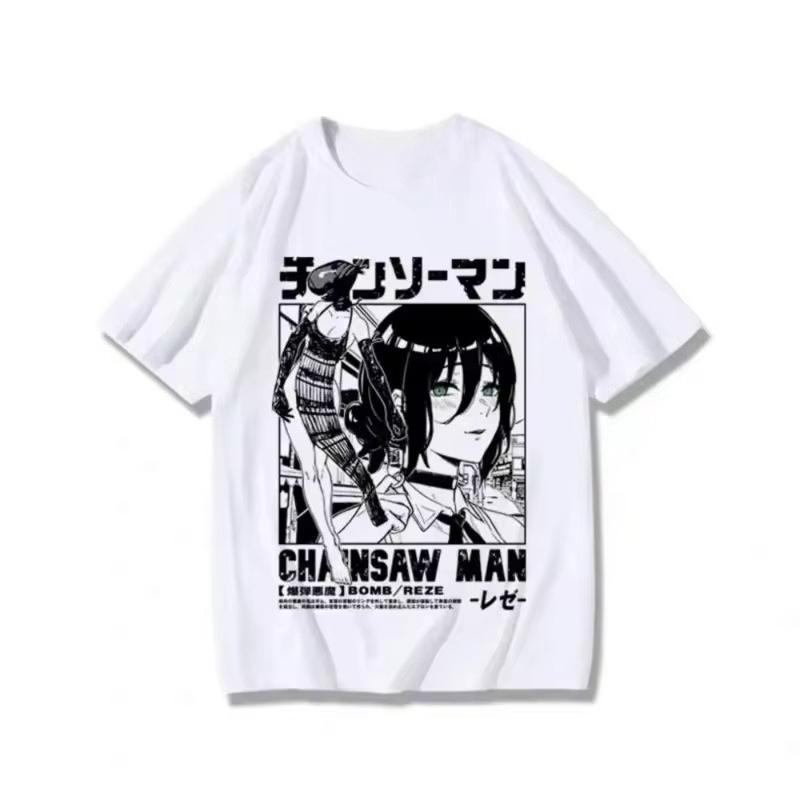 New Chainsaw Man Manga Graphic Printed Tshirt Mens and Womens Tshirt Mens Top Sports Tshirt Mens Tshirt Harajuku Y2K Tee
