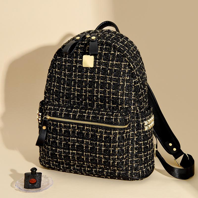 Autumn Woolen Backpack, Women's New Fashionable and Versatile, Women's High-end and Stylish Travel Backpack, Backpack