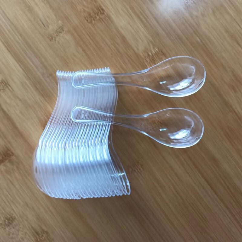 

Vikici Clear Plastic Disposable Soup Spoons, 300 Count