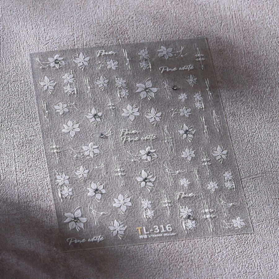 Minimalist Ice-Transparent Butterfly Nail Stickers TL-301
