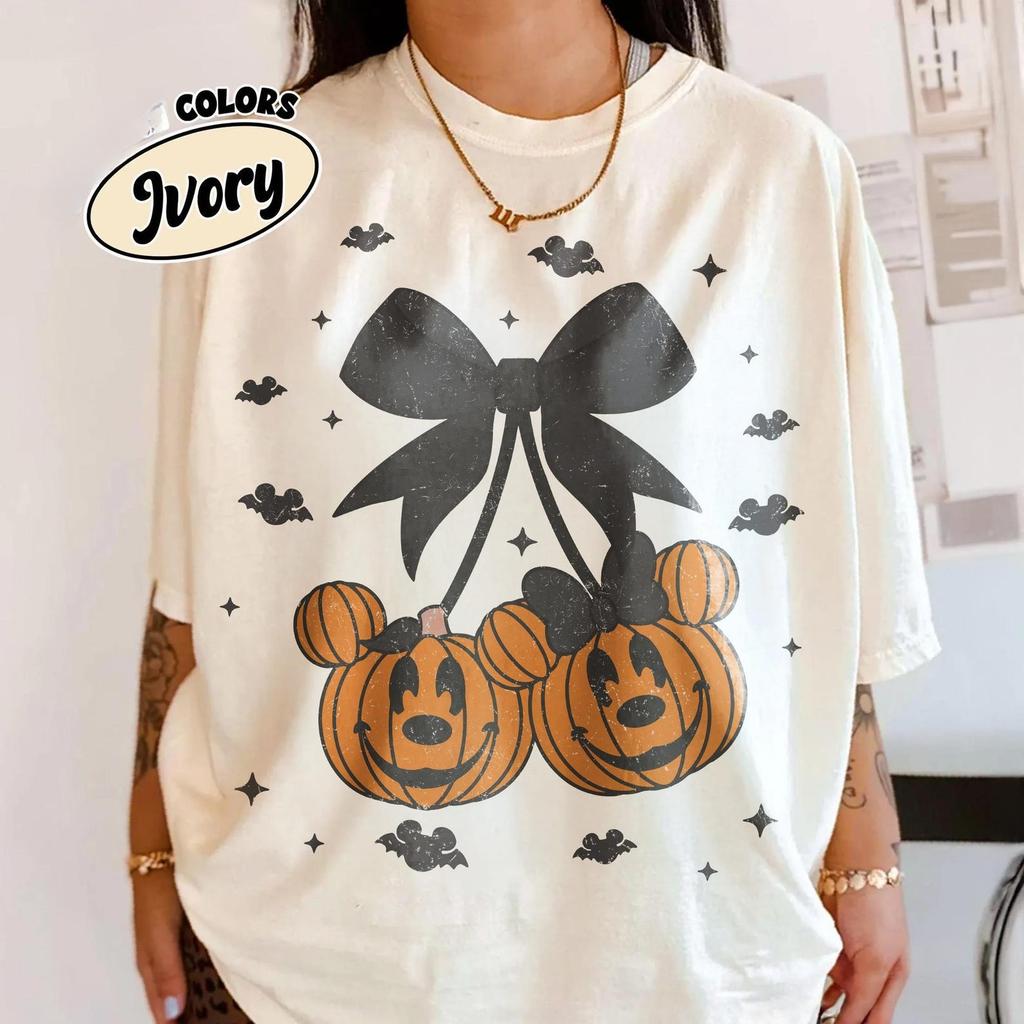 Halloween New Family Clothing Cotton Tshirt Pumpkin Mouse Printed Tshirt UnisexsWomens Holiday Leisure Tshirt Kids Shirt