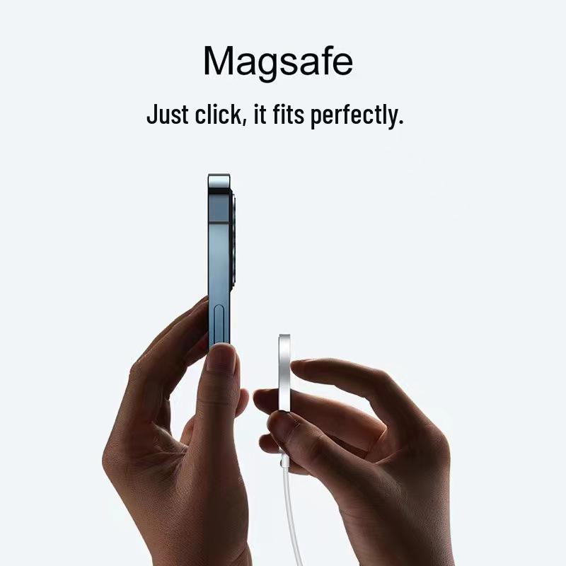 15W MagSafe Magnetic Wireless Charger, Type-C Fast Charging for Apple Phones (US/EU Standard)