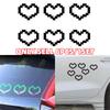 Car stickers mosaic pixel style love heart-shaped car stickers window glass body bumper decoration waterproof stickers 6PCS/1SET