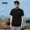 Jeep Men's Summer Ice Silk Quick-Dry Short Sleeve Polo Shirt