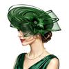 Vintage Flower Embellished Top Hat For Weddings And Costume Parties
