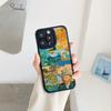 Vintage Van Gogh Handyhülle für iPhone 8 7 Plus SE2 13 12 11 14 Pro Max Puzzle Illustration Handy Rückseite für iPhone X XS XR