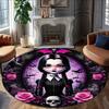 1pc Addams Family Wednesday3 Print Round Carpet Chair Round Carpet Suitable for Bedroom Living Room Home Decorative Carpet