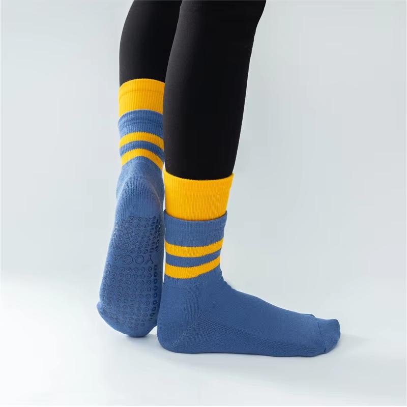 Yoga Socks Professional Non-slip Breathable Mid-tube Pilates Sock Ladies Cotton Gym Fitness Silicone Indoor Floor Socks