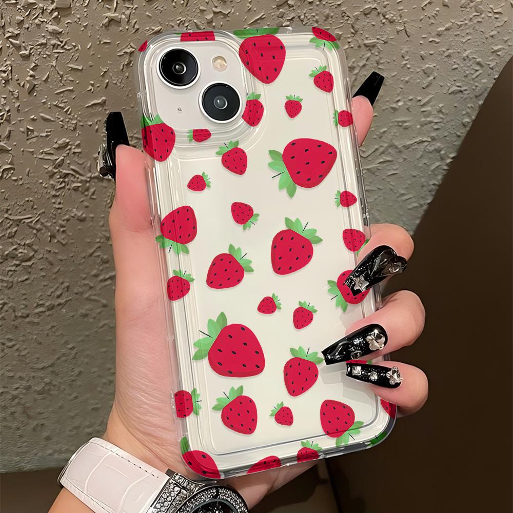 

Cute S-Strawberry S-Shortcake Phone Case For IPhone 16 15 14 13 12 11 Pro Max 7 8 Plus X XR XSMax Anti Fall Clear Back Cover iPhone 7(8)