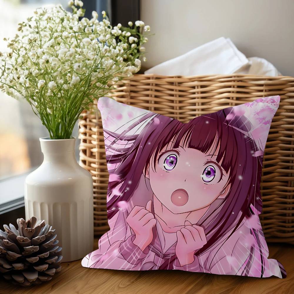 Chitanda Eru Anime Pillow Cushion Cover Pillowcase Living Room Sofa Home Decor Customized