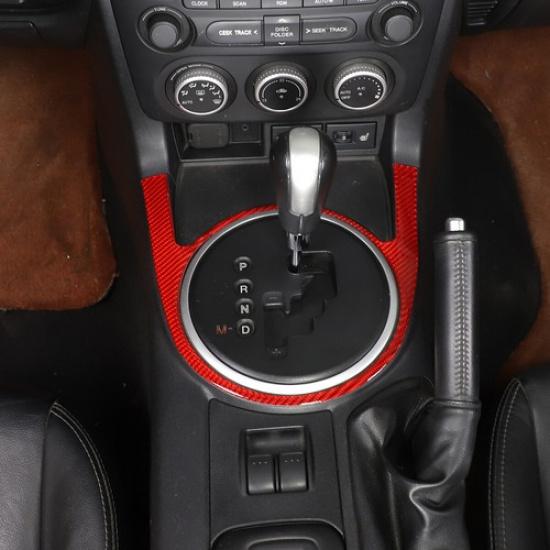 Red Carbon fiber Gear panel shift panel trim for Mazda-MX-5 2009-14