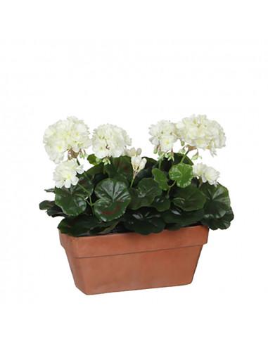 Joom Marketlink Europe Weiß Mica-Decorations Decorative Plant Ceramic Geranium 29X13x40cm White - Bild 2