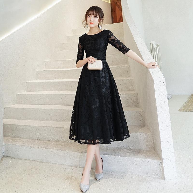 Dress Fashion New Party Dress Temperament Celebrity Black Medium and Long Skinny Evening Dress XS чёрный