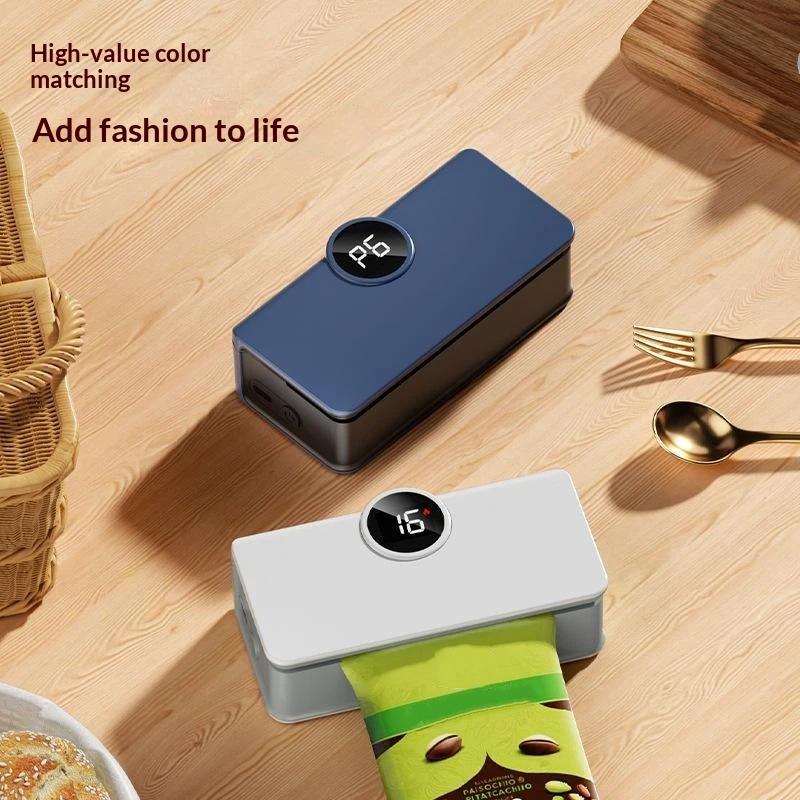 2 In 1 Mini Bag Sealer Rechargeable Bag Sealer Heat Seal With Cutter And Magnet Bag Resealer Machine For Plastic Bags Snack Bags