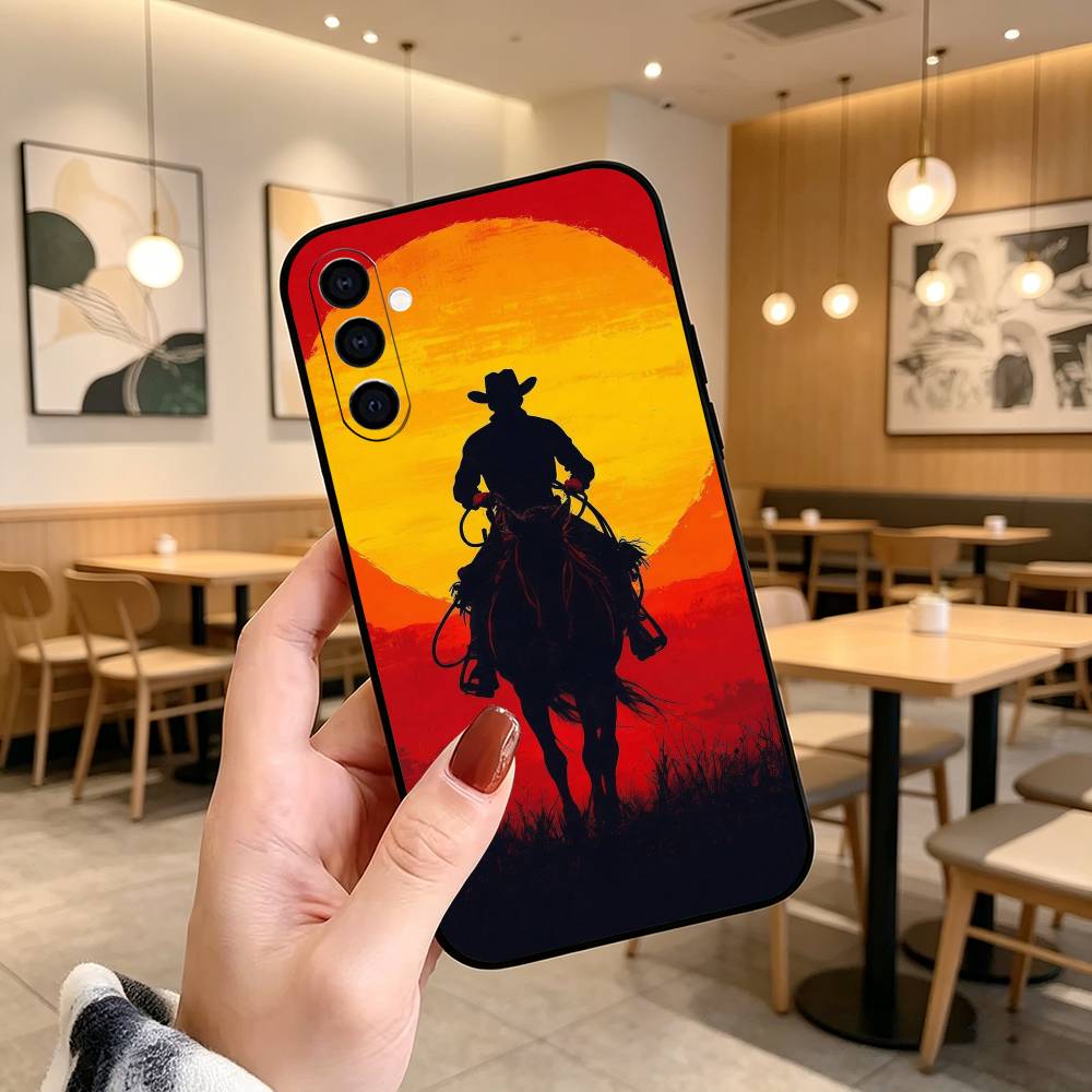 Red D-Dead R-Redemption-N Phone Case Black Silicone Soft For Samsung Galaxy A73,A72,A71,A70,A53,A52,A51