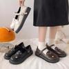 Scarpe con plateau spesse da donna stile britannico con fibbia Scarpe singole Lolita Kawaii Gatto Scarpe Mary Jane basse Stile preppy Scarpe da studentessa