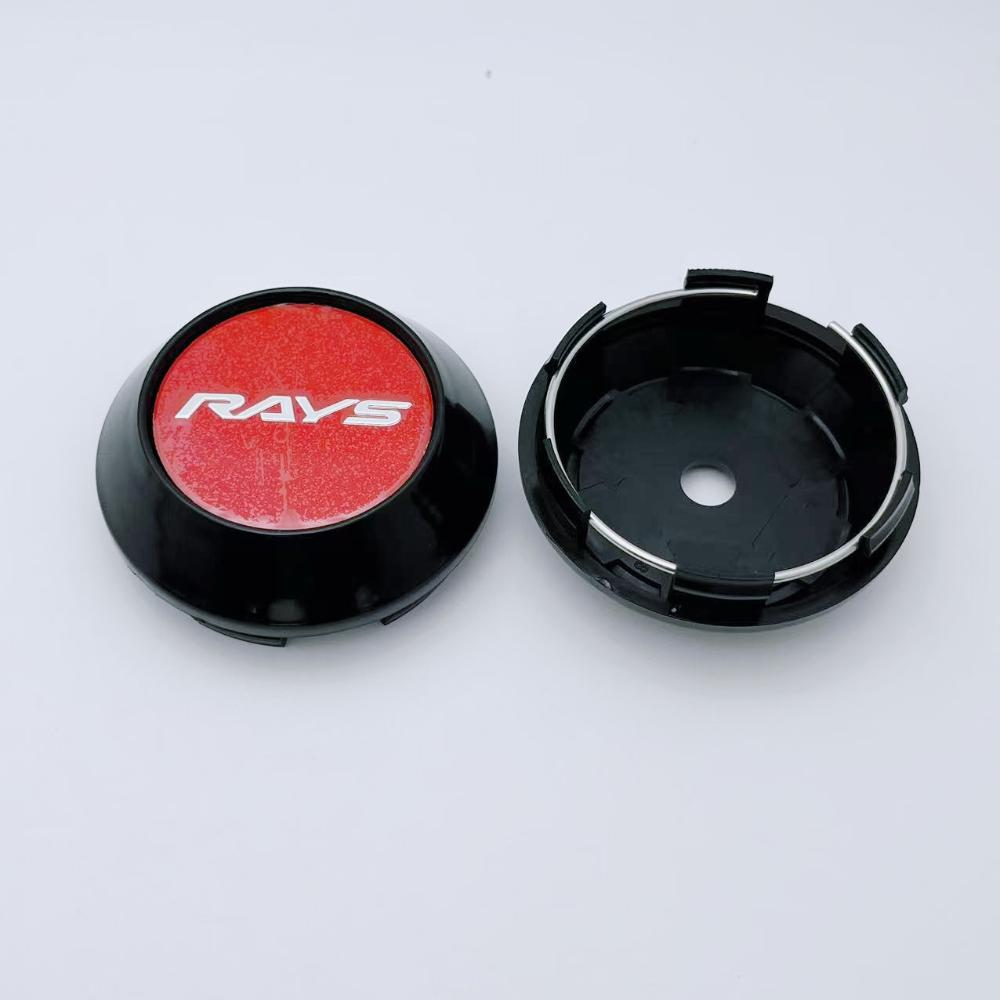 4pcs 60mm 64mm 65mm 68mm 69mm Rays Logo Emblem Car Wheel Center Caps Accessories for RAYS Wheels Hub Rim Hubcaps Cover Replace