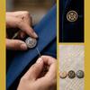 10Pcs Vintage Metal Buttons Set 15/20/25mm, Stylish Buttons for Coats Jeans Backpacks, Durable Sewing Buttons with Antique Crown