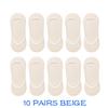 10 Pairs Women Invisible Sock Slippers Short Ankle Socks Set Fashion Ladies Woman Pack Solid Color Cotton Non-slip No Show Socks