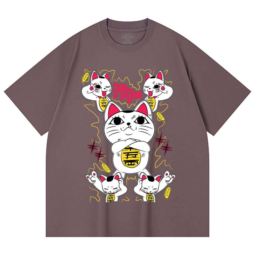 230 g/m² 100% Baumwolle DanDaDan V6 Turbo Oma Druck Unisex Schweres Baumwoll-T-Shirt