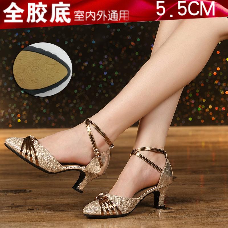 Women Latin Dance Shoes Modern Ballroom Salsa Practice Shoes Sandals Children/Kids/Girls Ladies Tango Dance Shoes High Quality