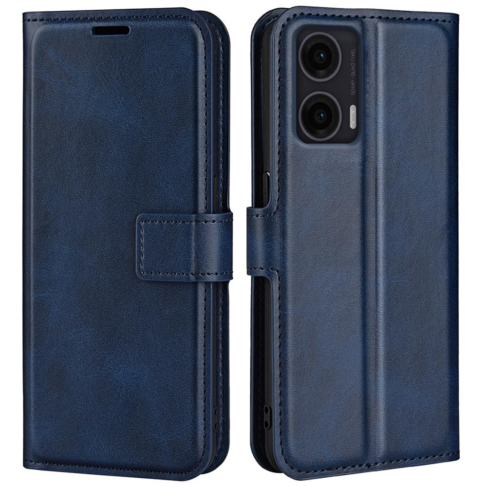 For Motorola Moto G35 5G Stand Case Anti-Scratch Calf Texture Leather Phone Cover