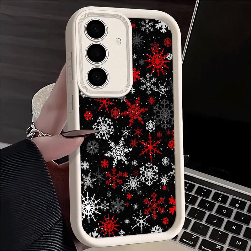 Phone Case for Samsung Galaxy S26 S25 Ultra S24 FE Snow Snowflake Winter Cold Shell S23 Plus S22 + S21 S20 5G Soft Silicone Fund