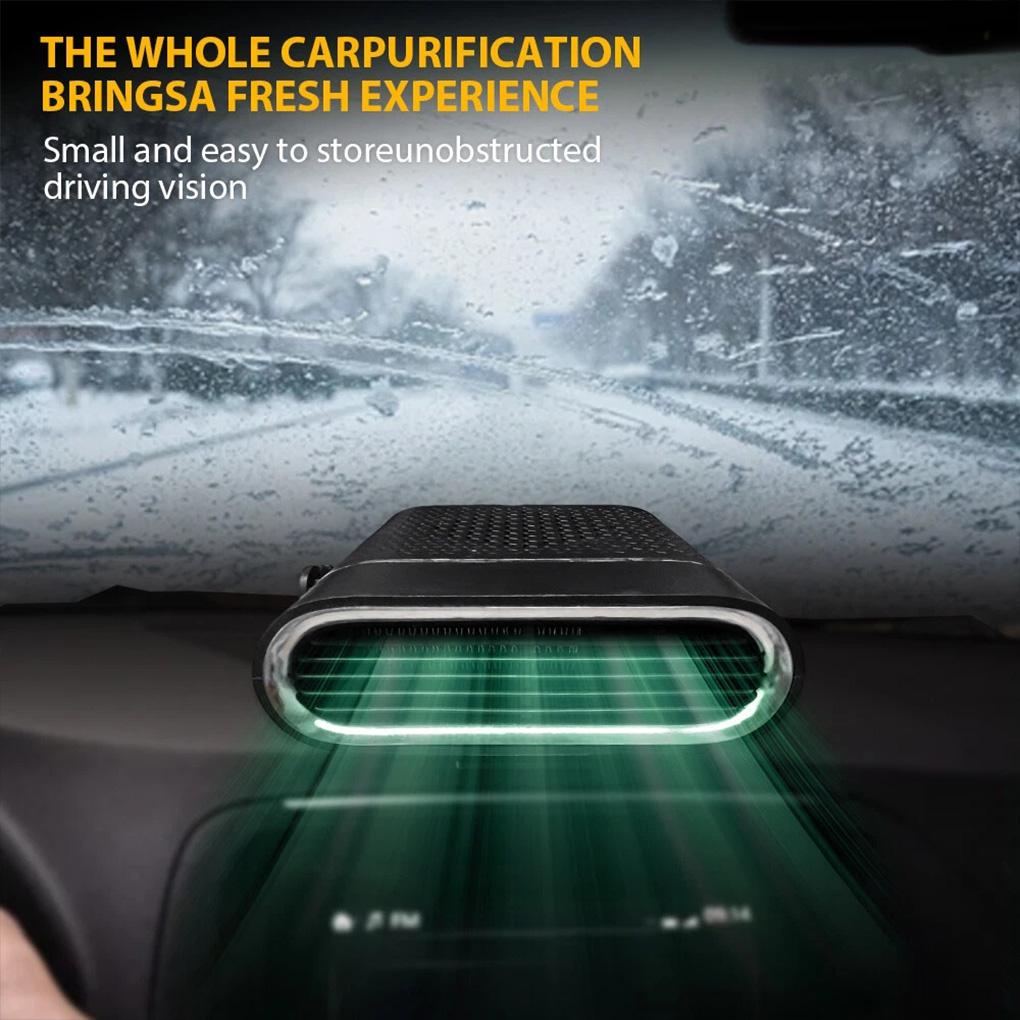 Car Heater Fan 12V Car Air Heater Fan Winter Windshield Defogger Defroster Heating 360°Rotation Portable Truck Electric Heater