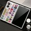 Dreamcatcher Buttons Blocks Case For Samsung Z Fold 8 Ultra 7 6 5 4 Luxury Plating Leather Skin Phone Cover For Galaxy Z Fold8 Fold7 Fold6 Fold5