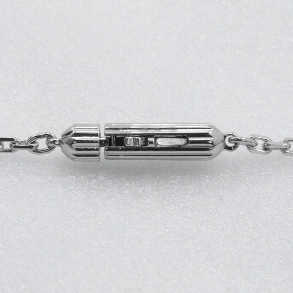 Boucheron Square Necklace 1P diamond K18 white gold/diamond Square 9.2g Women Used