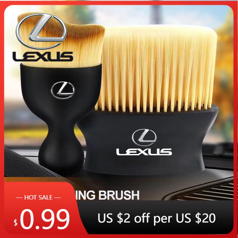 BJYL6 Interior Stickers Car Interior Cleaning Soft Brush Tool Dust Remover For Lexus LS400 RX330 Ct200h RX400h ES350 GS300 GX470 LX570