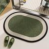 French Retro Non-slip Bathroom Door Mat - Water Absorbing, Easy to Clean, Diatom Mud Floor Mat