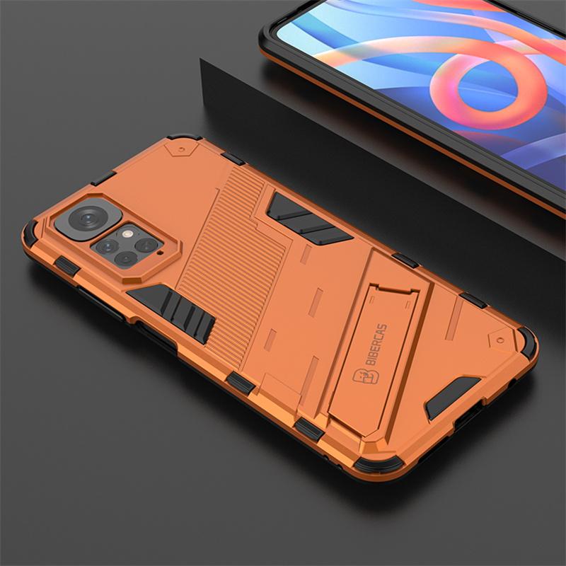 

Redmi Note 11 S 11s 4G Case Punk Style Hard Bracket Cover For Xiaomi Redmi Note 11 E Pro Case Heavy Duty Armor Shockproof Coque Redmi Note 11E помаранчевий