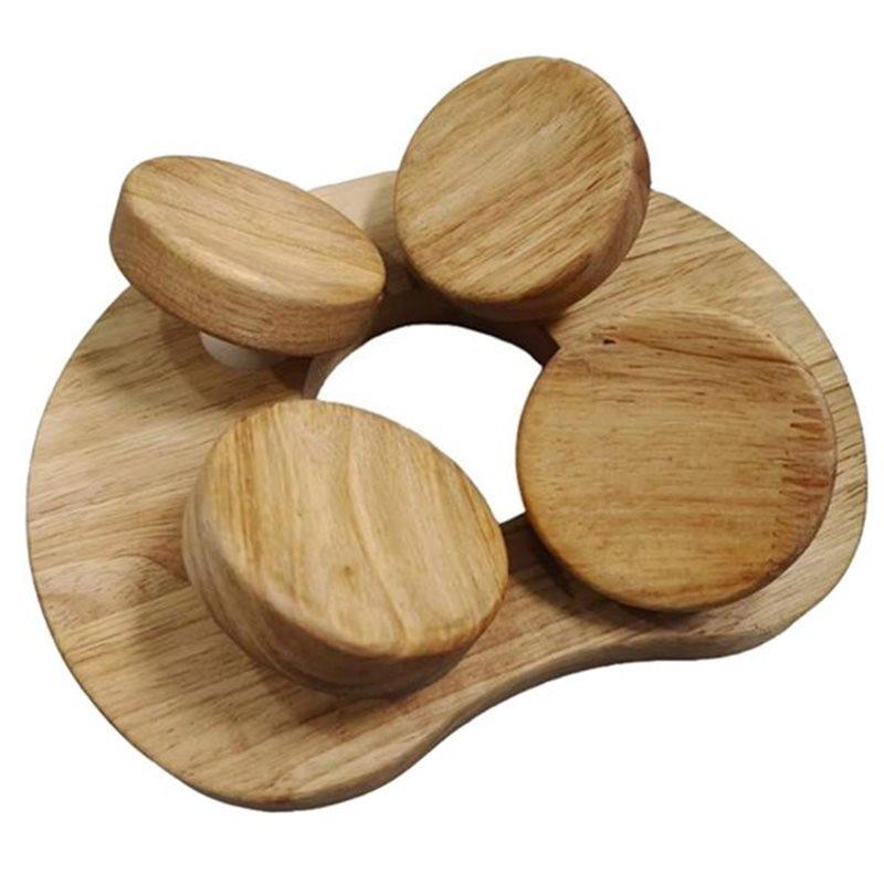 A58Z Wooden Pillow Backrest For Dry Steam Room Sauna Natural Solid Wood Moisture-Resistant Waterproofed Smooth