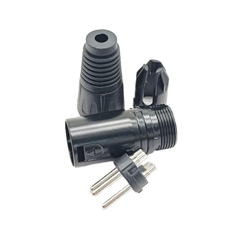 Black Triple-Core XLR Connector for Premium Microphones