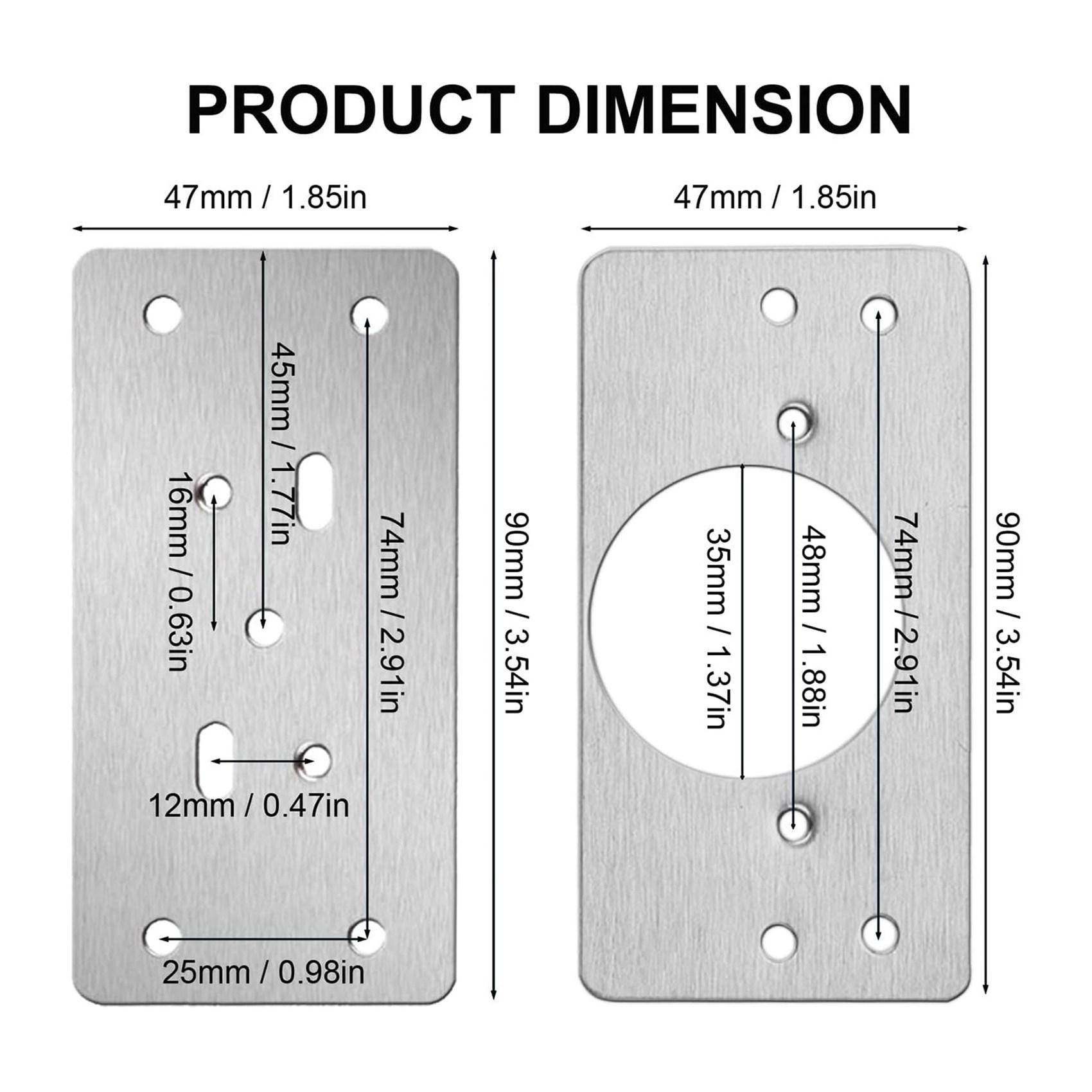 Premium-8Pack Cabinet Hinge Repair Plate With
